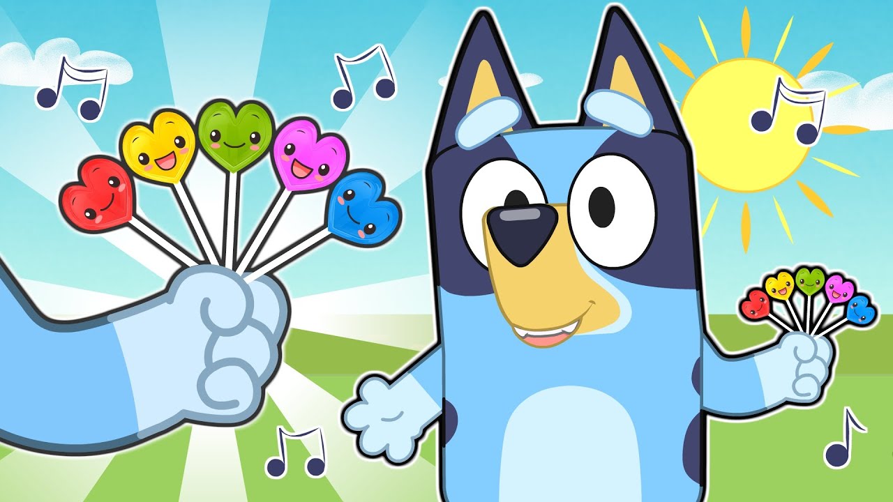 FINGER FAMILY SONG 🎵💙 With The Dog Bluey and her Family!