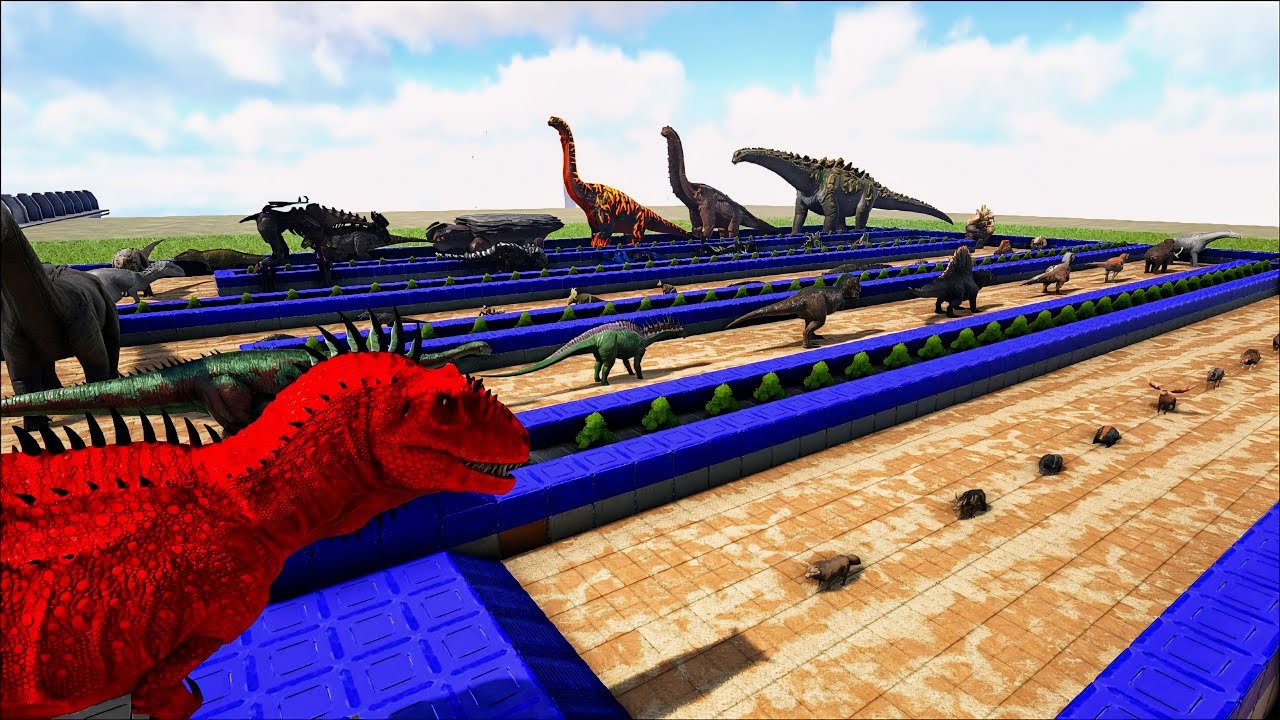WILD Carcharodontosaurus Deathrun | ARK Dino Deathrun | DINOWORLD |
