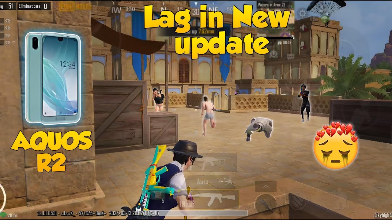 Aquos R2 Lag New Update 3.1 | Lag🥺? | R2 pubg Test 2024