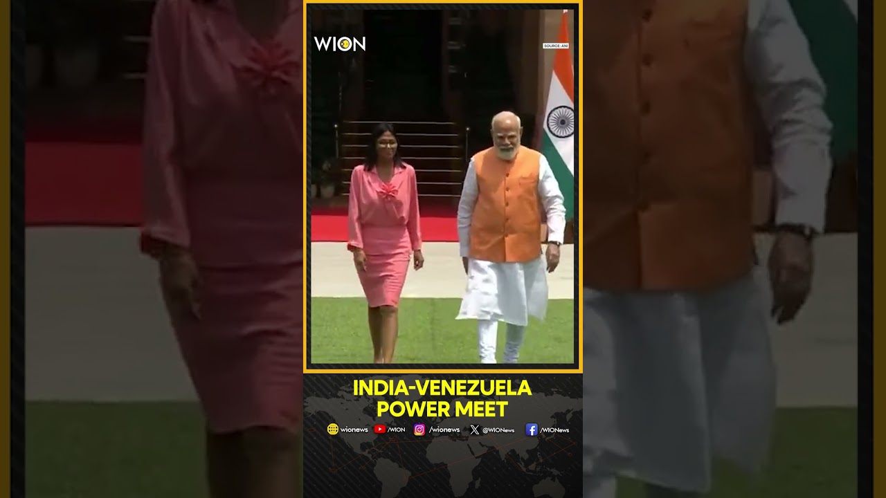 PM Modi Meets Venezuela Acting President Delcy Elo&iacute;na Rodr&iacute;guez G&oacute;mez In Delhi | Shorts