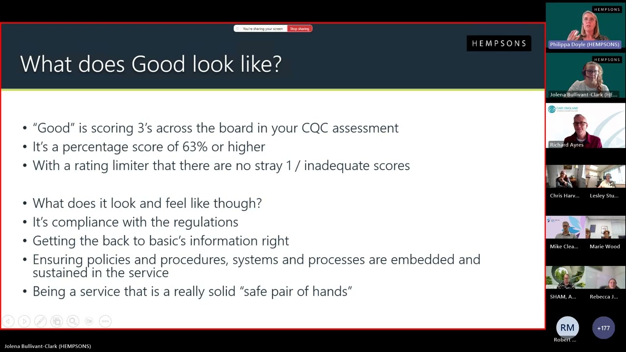 Care England & Hempsons Webinar: CQC – What does good look like and how do I get to outstanding
