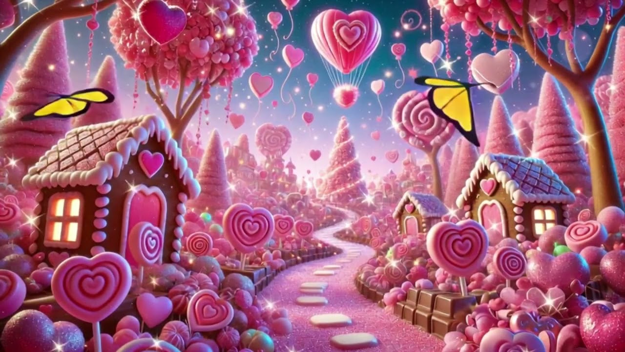 Relaxing Good Mood Jazz Background Music 💕 Valentine’s Day Candy Town to Work, Study or Relax