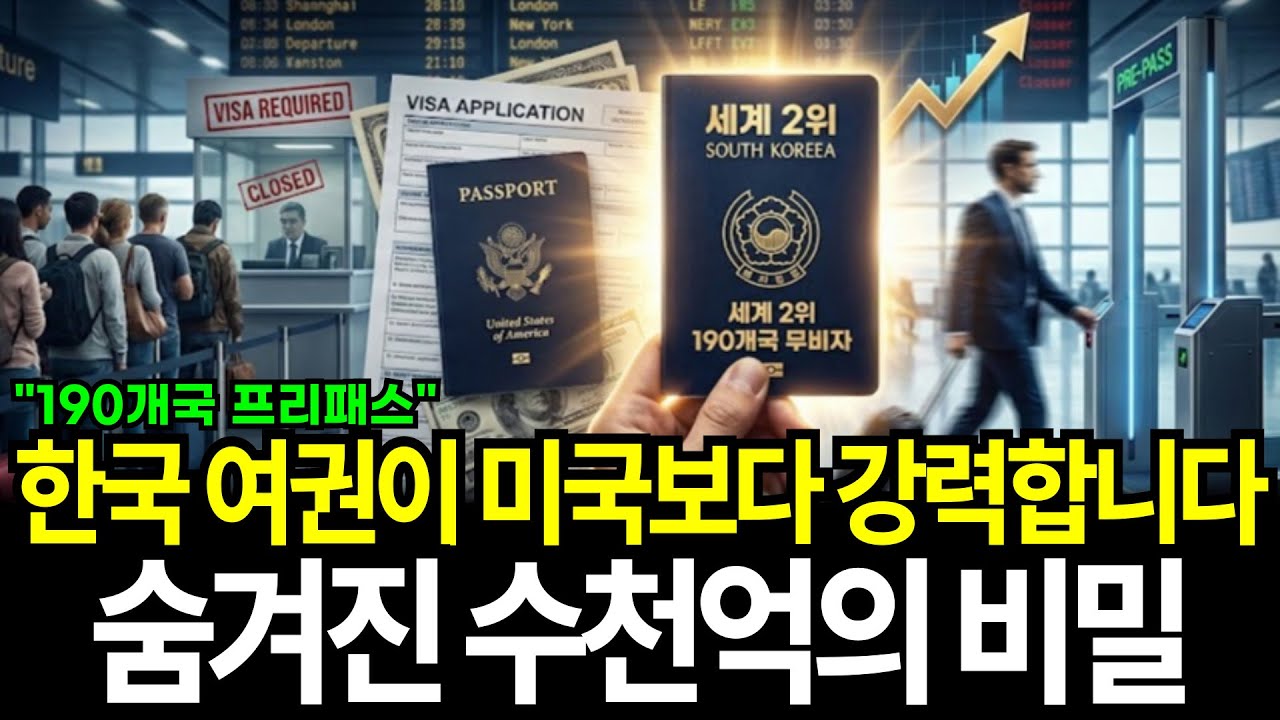 한국 여권이 미국보다 강력한 진짜 이유, 숨겨진 수천억의 경제적 비밀