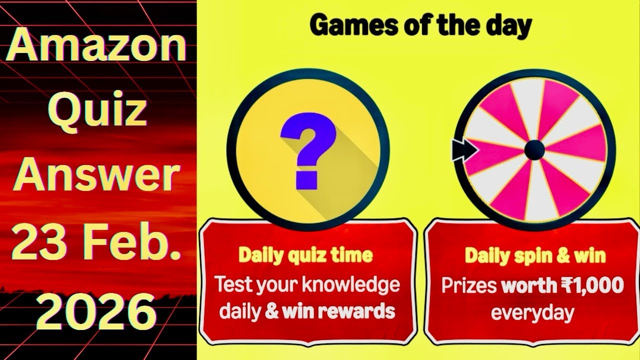 Amazon Daily Quiz Answer Today | Amazon Daily Quiz Time | Amazon Daily Spin & Win | Games of the day