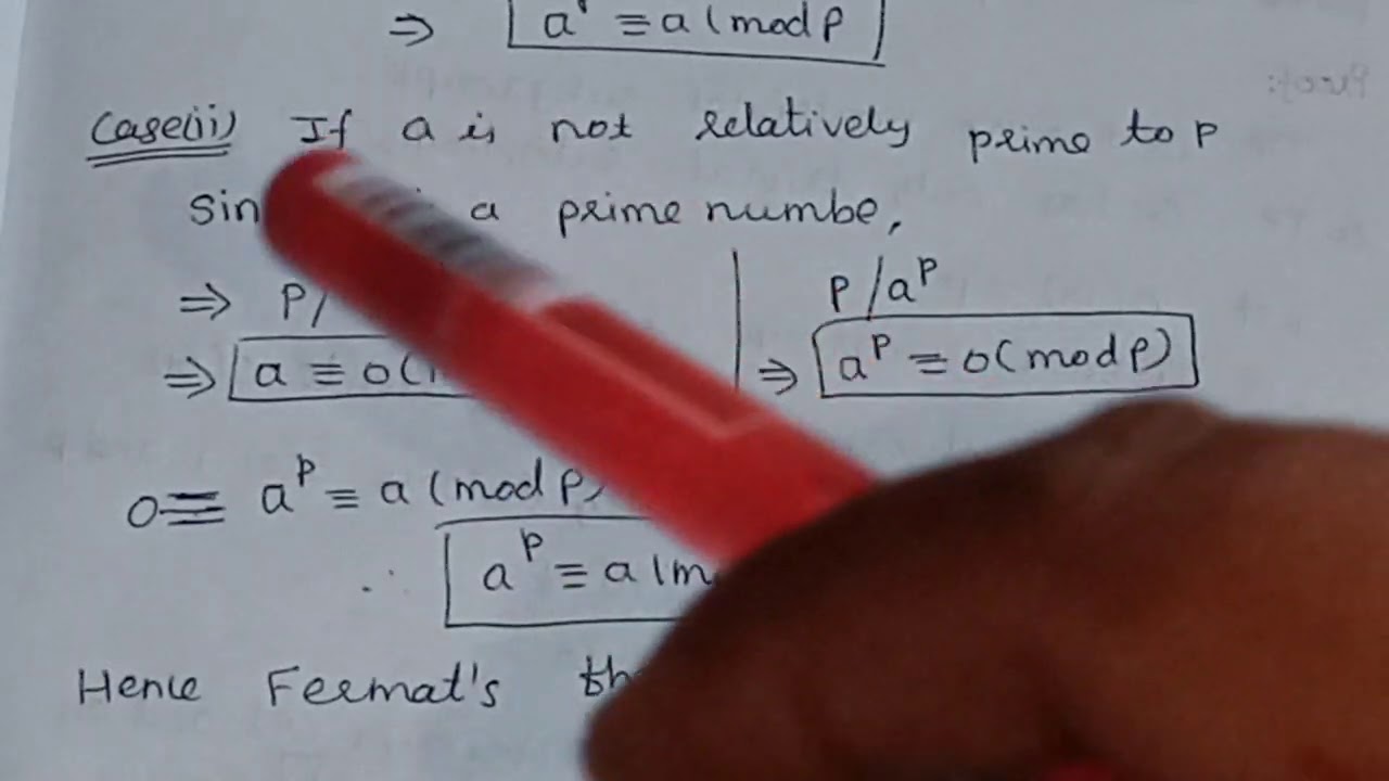 Fermat's theorem # Algebraic Structures # TAM5A