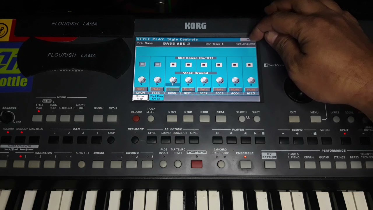 Mengatasi suara bas kecil pada kunci tertentu pada korg pa600