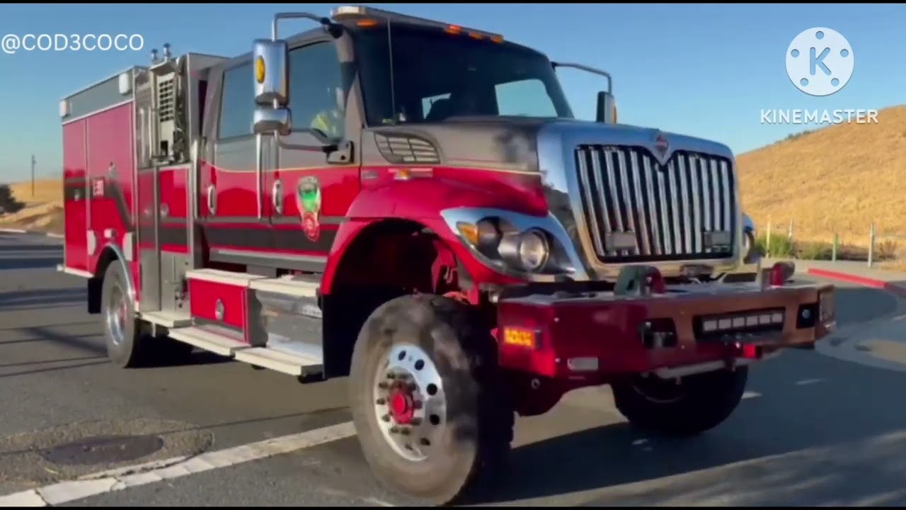 Confire Rigs along with Cal fire responding to 3rd alarm Vegetation Fire ￼