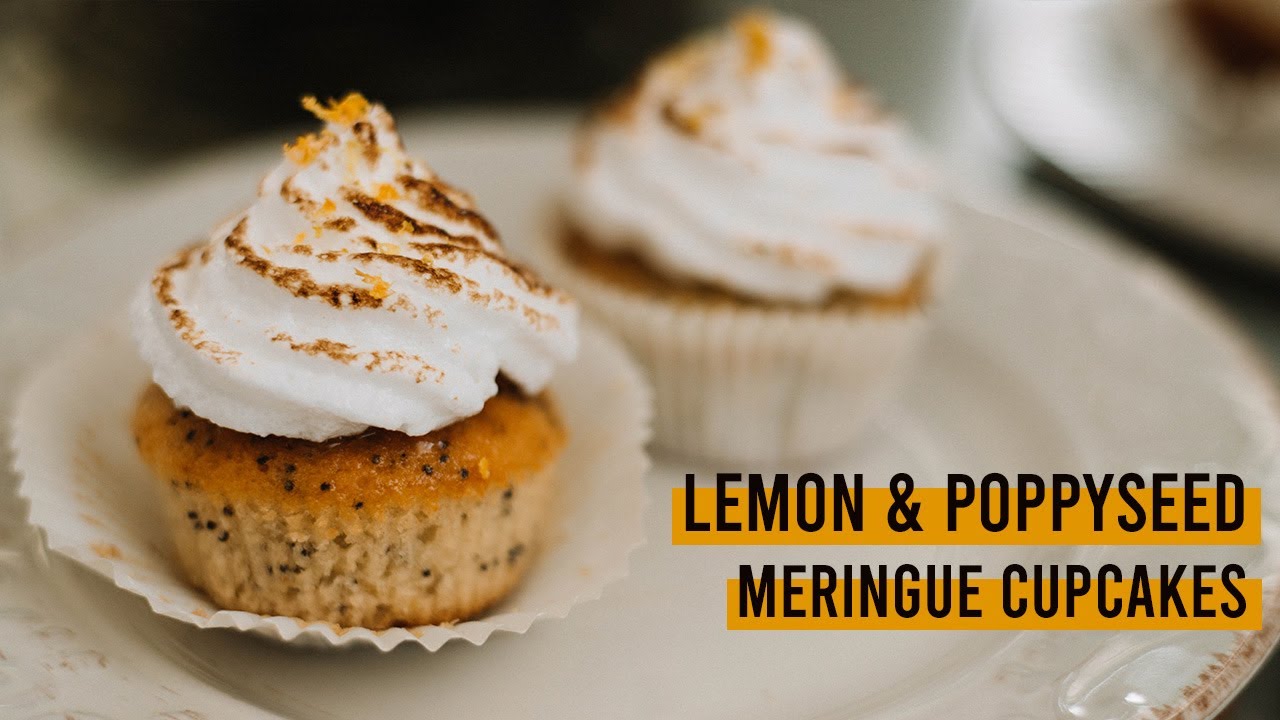 Lemon and Poppyseed Meringue Cupcakes | Bake & Impress Your Guests!