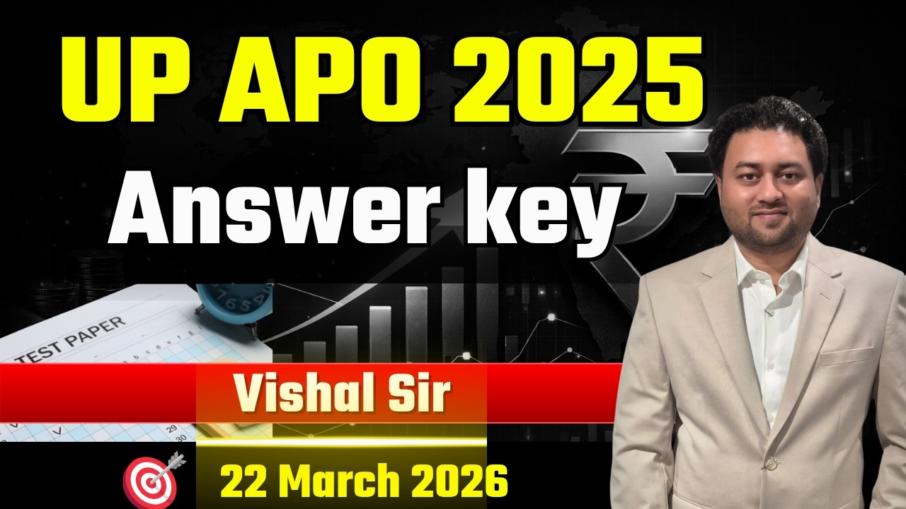 UP APO 2025 Answer Key  BY VISHAL SIR || Top 100 Cases || #upapo UP APO 2026