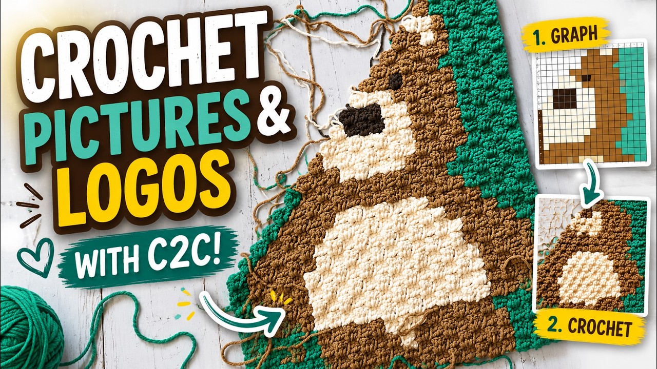 Left Hand: Crochet Corner to Corner (C2C) Graphghans for Beginners | The Crochet Crowd