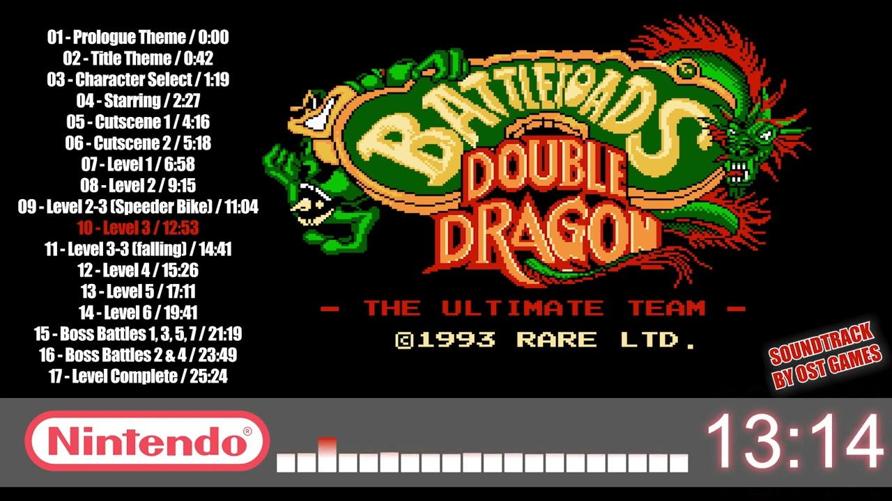 Battletoads & Double Dragon: The Ultimate Team OST | 1993 | NES - complete soundtrack in one video