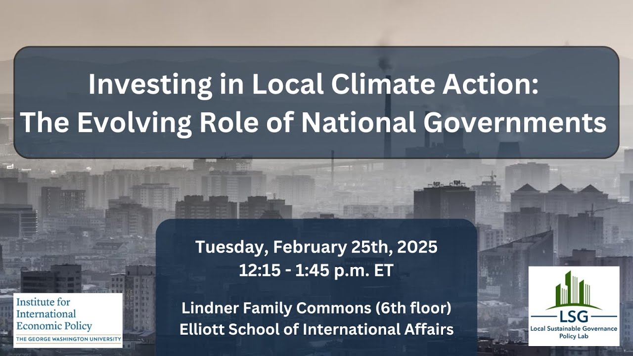 Investing in Local Climate Action: The Evolving Role of National Government