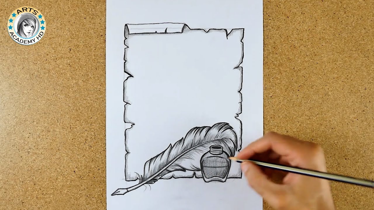 легкий рисунок | очень легкий рисунок | рисунок ко Дню флага | dibujo | Как нарисовать пергамент ...