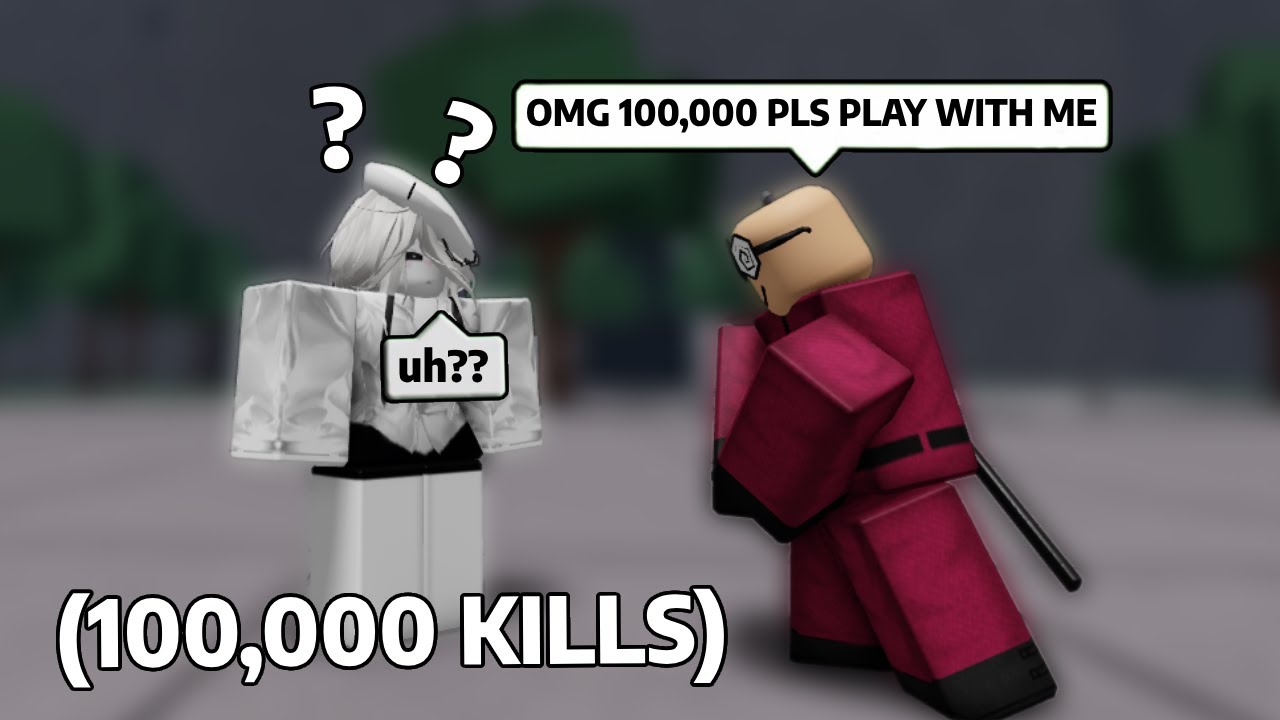 Seeing peoples reaction to a 100,000 KILLS ACCOUNT in The Strongest Battlegrounds