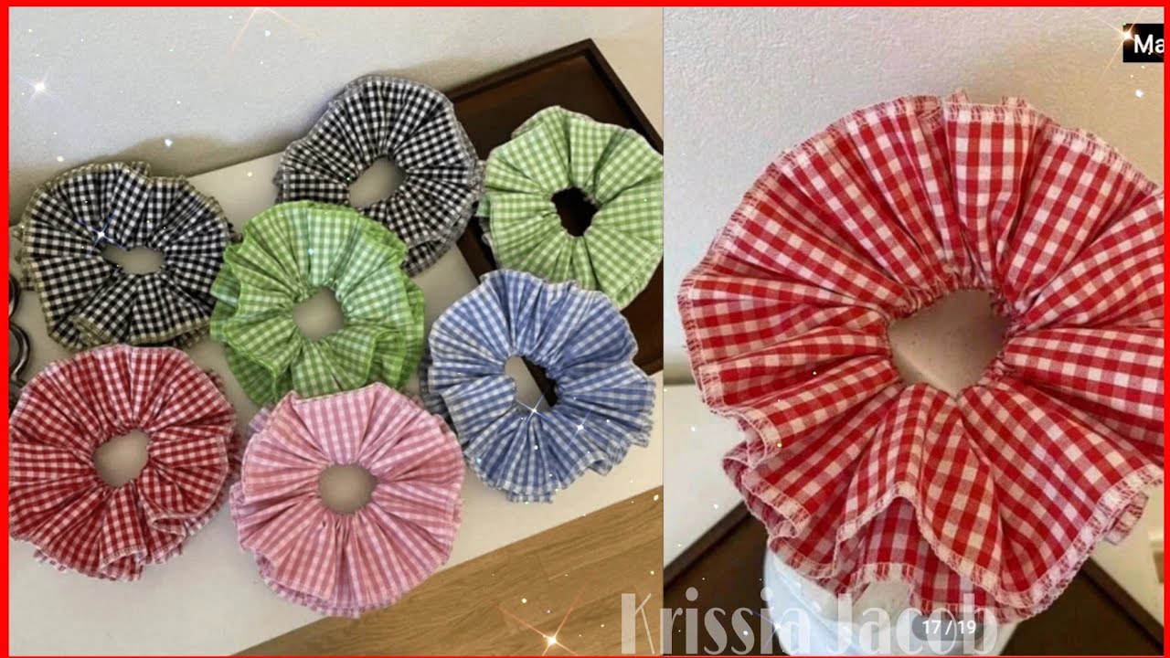 COSE SCRUNCHIES CON ESTA TÉCNICA MÁS FÁCIL Y RÁPIDO/ Costura Creativa