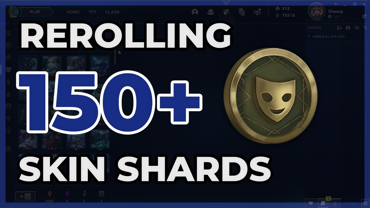Rerolling 150+ Skin Shards I MOST EPIC REROLL