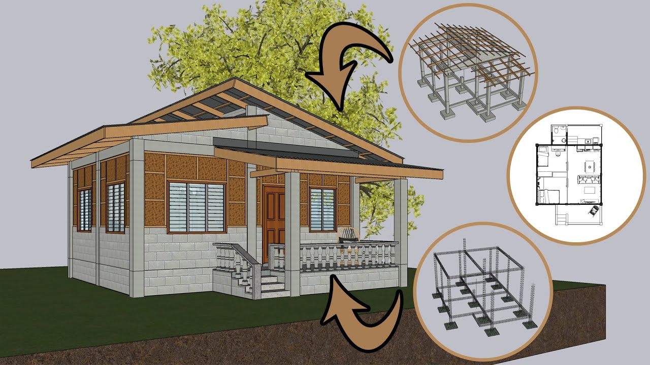House Design | (6mX6.5m) 2 BEDROOMS HALF AMAKAN (REWORK)