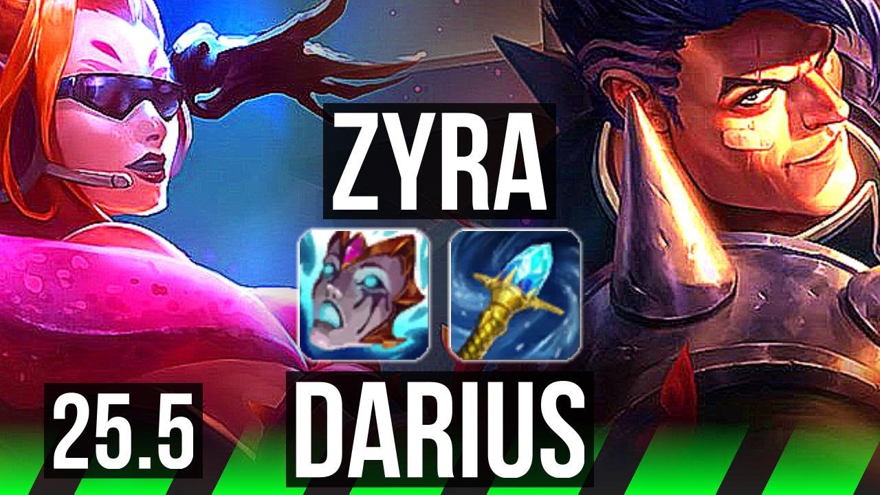 ZYRA vs DARIUS (JGL) | 5/0/7 | KR Master | 25.5