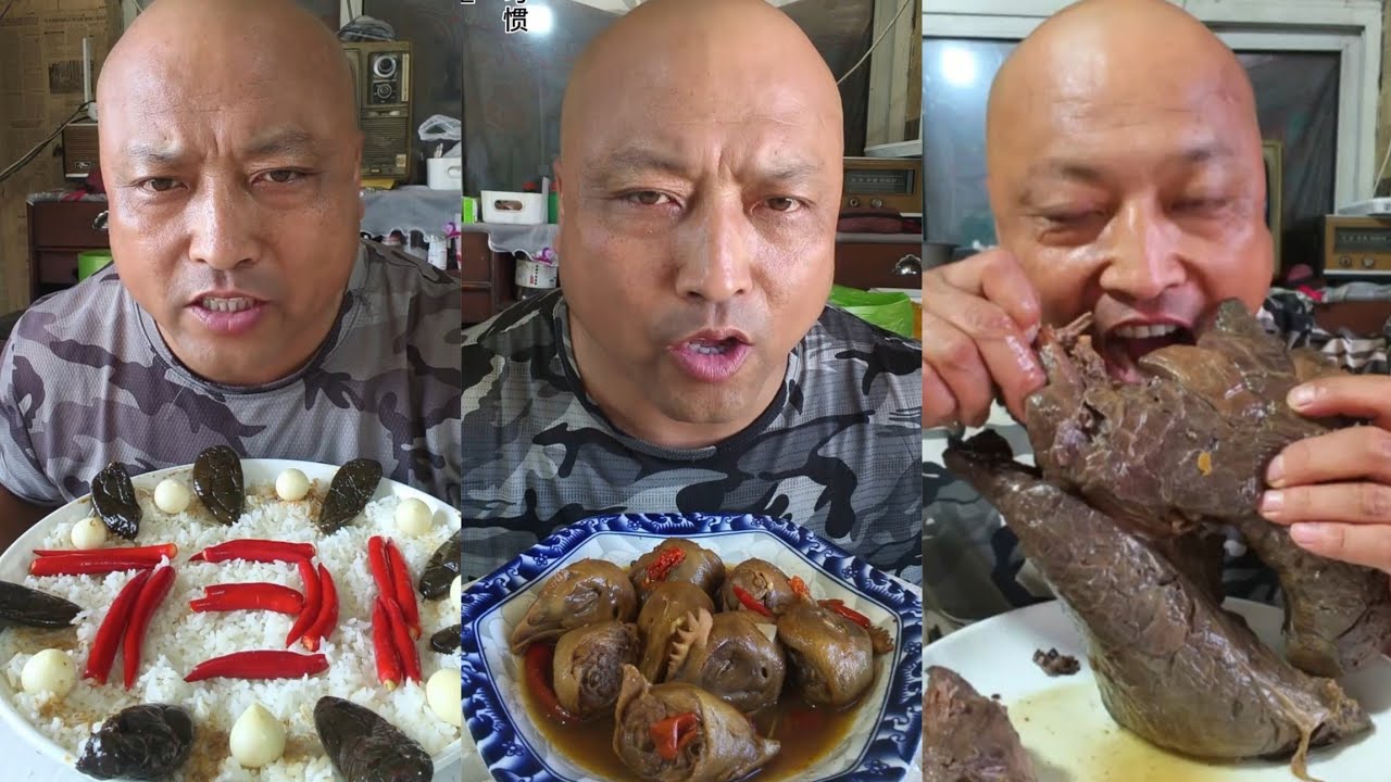 YUMMY/Challenge Eating Pork 🤤 Meat 🥓 Noodle 🍜😋, Friend Fish 🍗 chicken 🍗#porkchilly #food #pork #beef