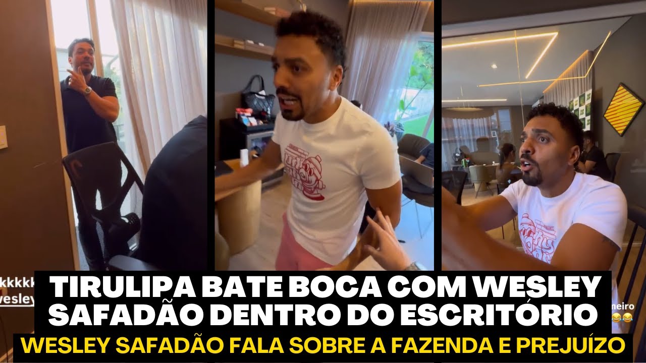 TIRULIPA BATE BOCA COM WESLEY SAFADÃO NO ESCRITÓRIO O CLIMA ESQUENTOU - CONFIRA