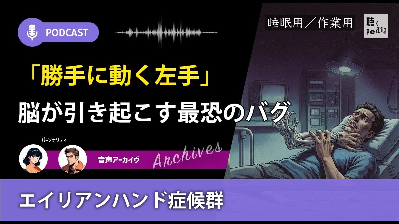 【実話】自分の手が首を絞めてくる…？脳が引き起こす最恐のバグ「エイリアンハンド症候群」の正体 をWiki解説【聴くpedia / 作業用BGM】