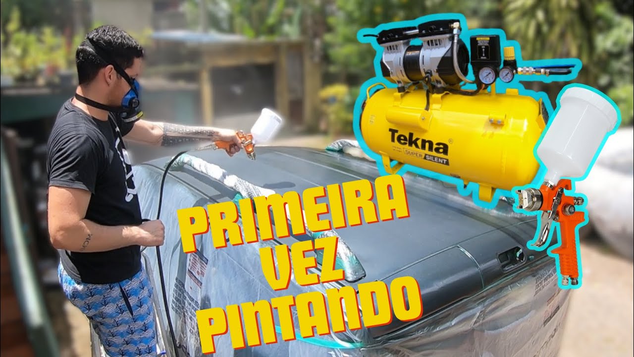 🔴 PINTEI A DOBLÒ DE LEILÃO UTILIZANDO COMPRESSOR TEKNA SUPER SILENT + PIST0L4 INTECH MACHINE
