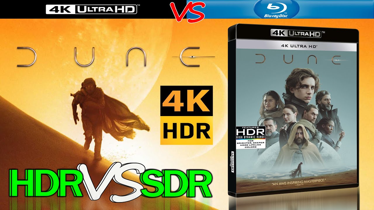 Dune 2021 HDR ANALYSIS 4K UHD Blu Ray REVIEW vs 1080p BD SDR 100nits #TRUE_DIFFERENCE