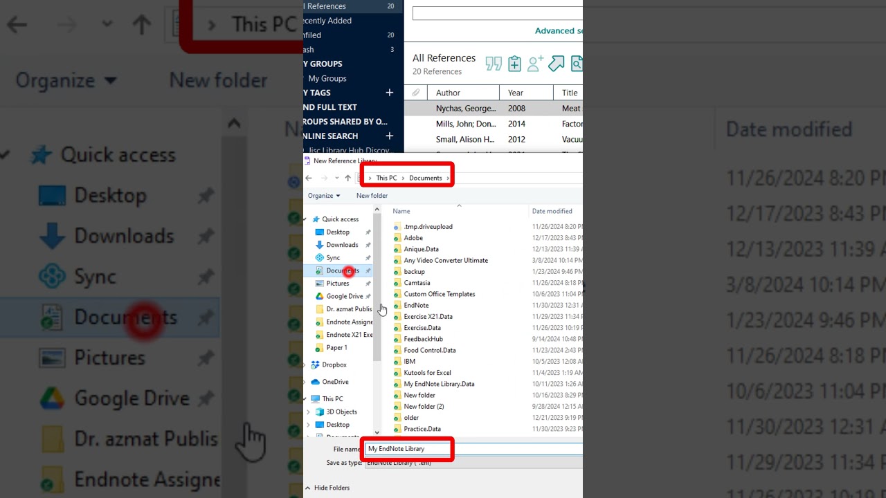 How to Create an EndNote Library