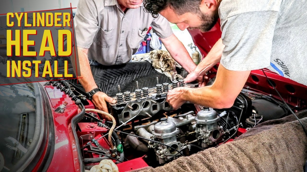 Triumph TR4 Cylinder Head Install | Wegs Garage