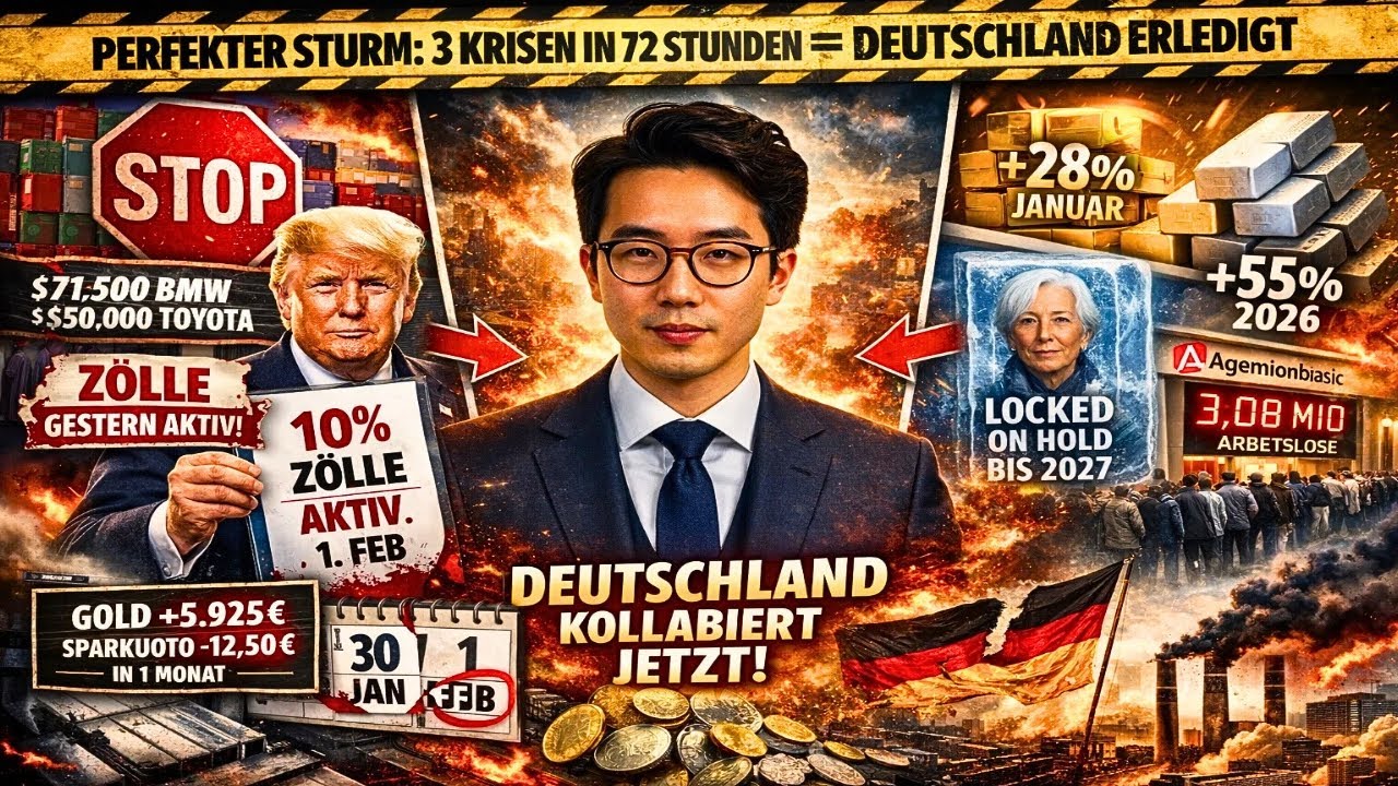 PERFEKTER STURM: Trump-Zölle (1. Feb) + EZB gelähmt + 3 Mio. Arbeitslose = Deutschland erledigt