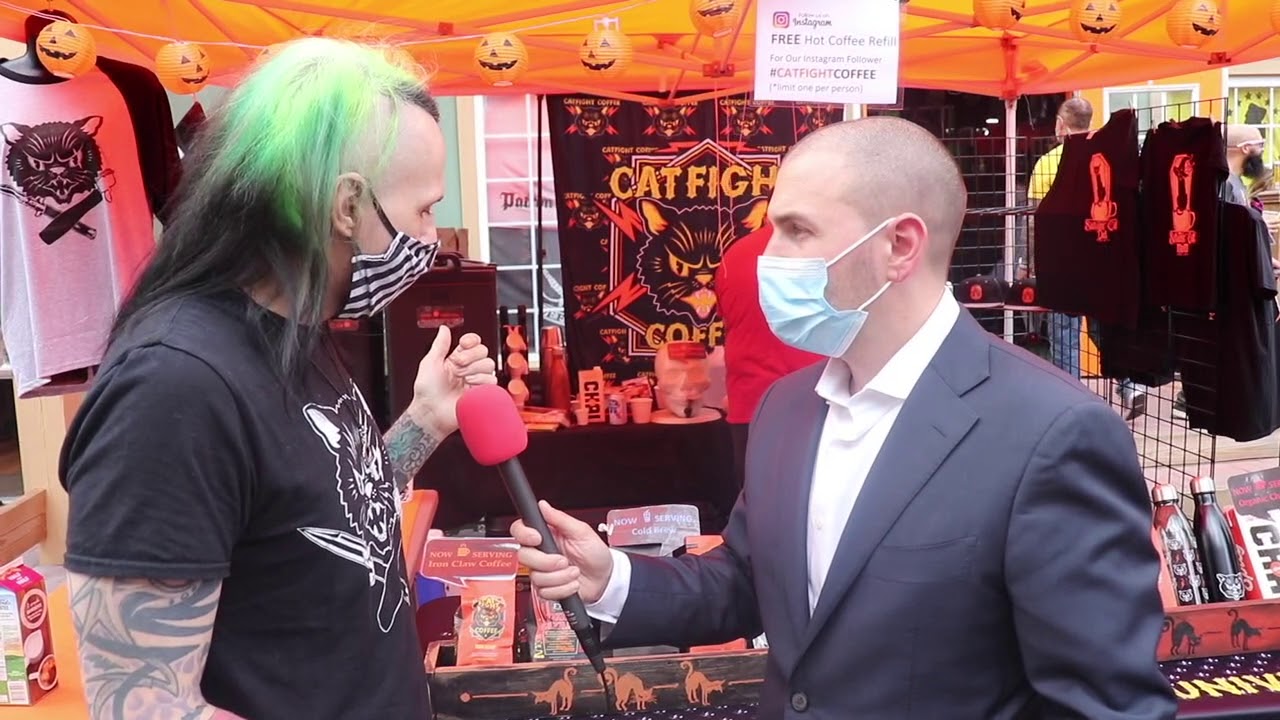 What goes down at a Catfight Coffee booth.