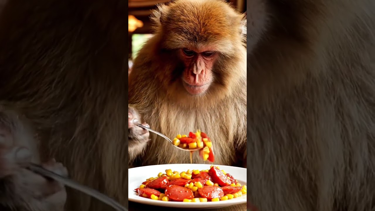 😂 | Funny Monkey Chef Short Video || Monkey's Cooking Dream