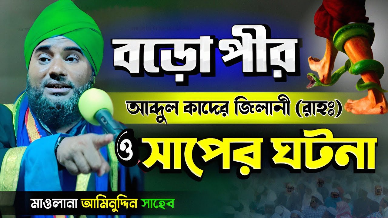 বড়োপীর আব্দুল কাদের জিলানী (রাহঃ) ও ,সাপের অলৌকিক ঘটনা #আমিনুদ্দিন_ওয়াজ #aminuddin_waz #bangla_waz