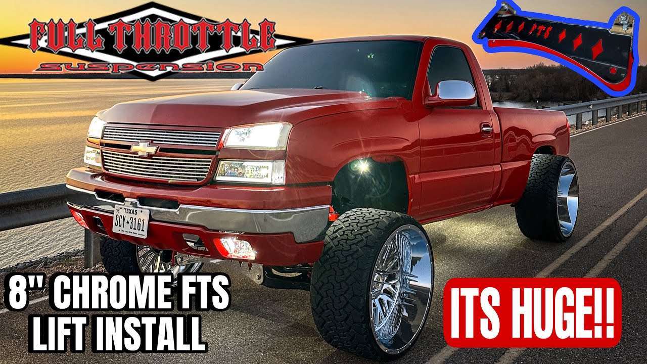 INSTALLING❗️CHROME 8 INCH FTS LIFT❗️ON MY 05 CAMMED SILVERADO SINGLE CAB 2WD