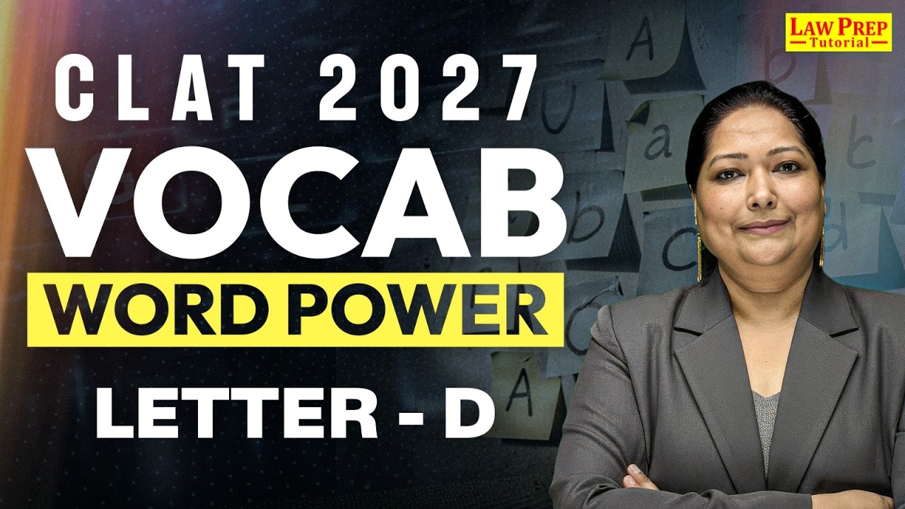 Vocabulary for CLAT 2027 | Part 4 | Words Starts for 