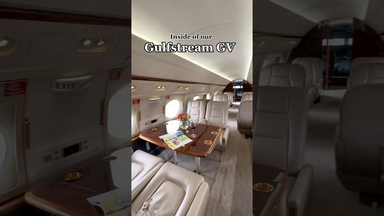 Tour of our Gulfstream GV 🛩️ #aviation #luxurytravel #privatejet