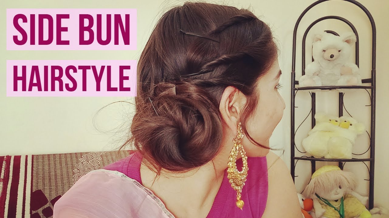 Wedding Side Bun Hairstyle | Easy Hairstyle for Party | Ishita Bathla