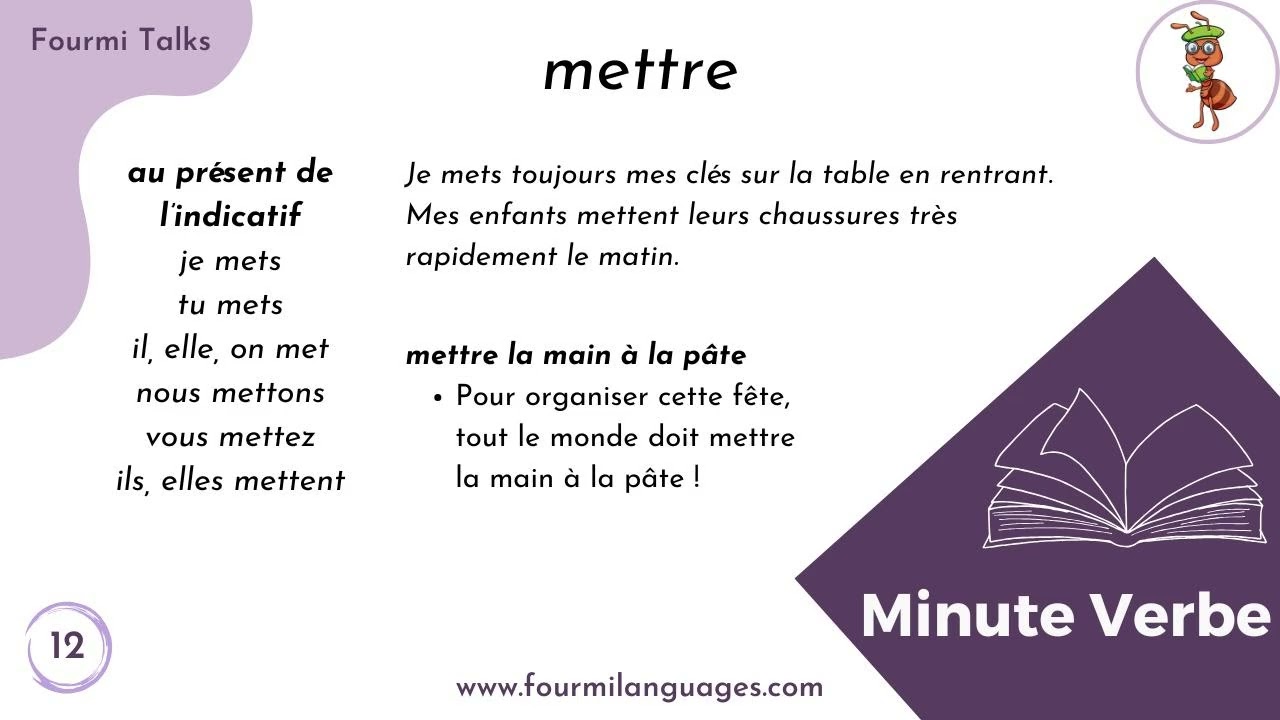 Minute Verbe - Le verbe METTRE | Episode 12