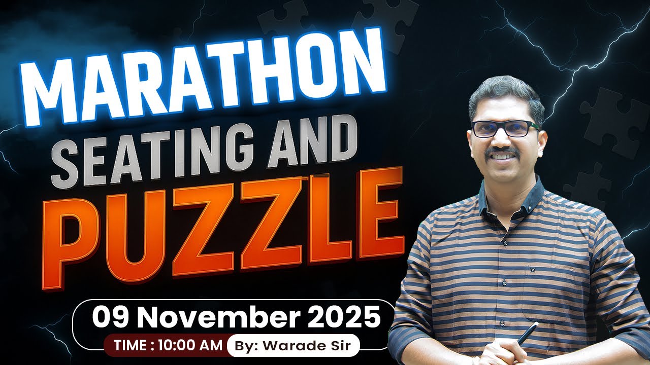 Seating & Puzzle Marathon 2025 | Full Practice + Tips | BY:- Dnyan Warade Sir