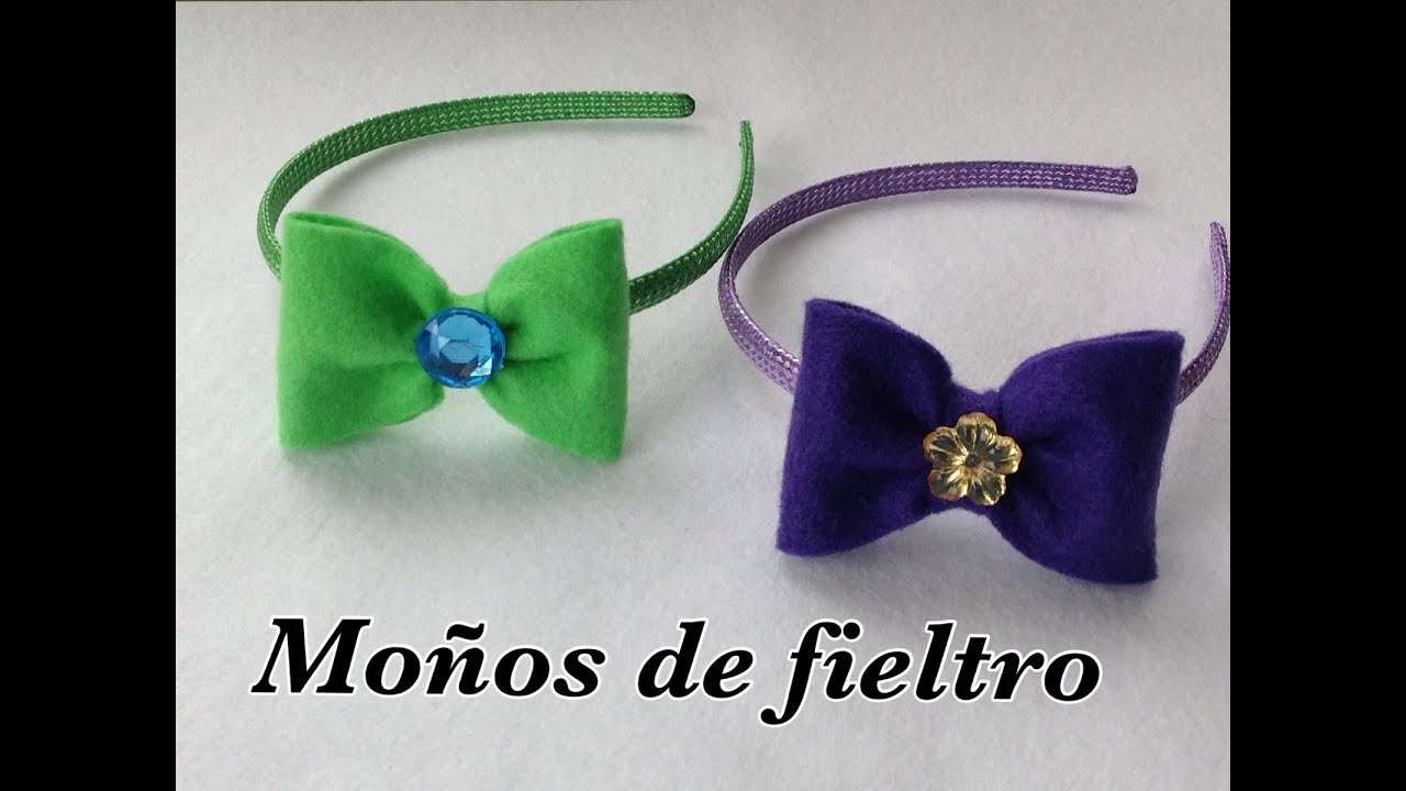 MOÑOS SENCILLOS DE FIELTRO IDEALES  PARA ADORNOS DEL CABELLO.-  FELT BOW