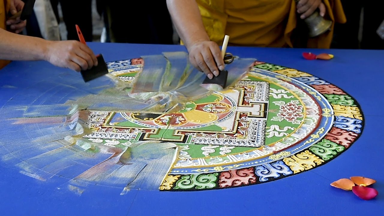 Tibetan monks create sand mandala at OCC in Syracuse