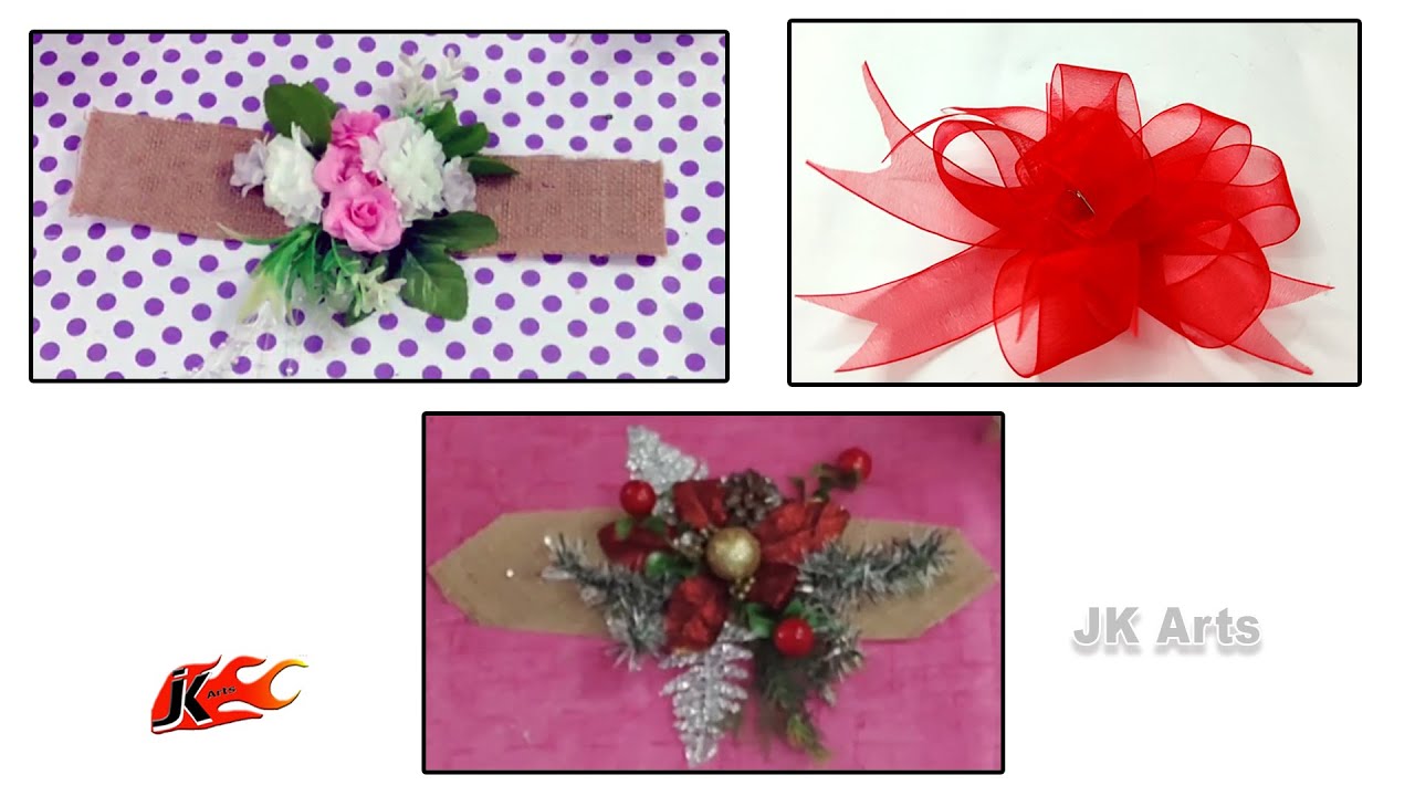 DIY 3 Easy bow gift wrap | How to make | JK wedding Craft 185  #Bowmaking