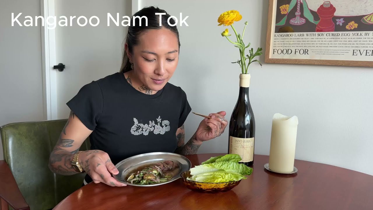 Kangaroo Nam Tok [Or Thai Beef Salad but with Kangaroo]