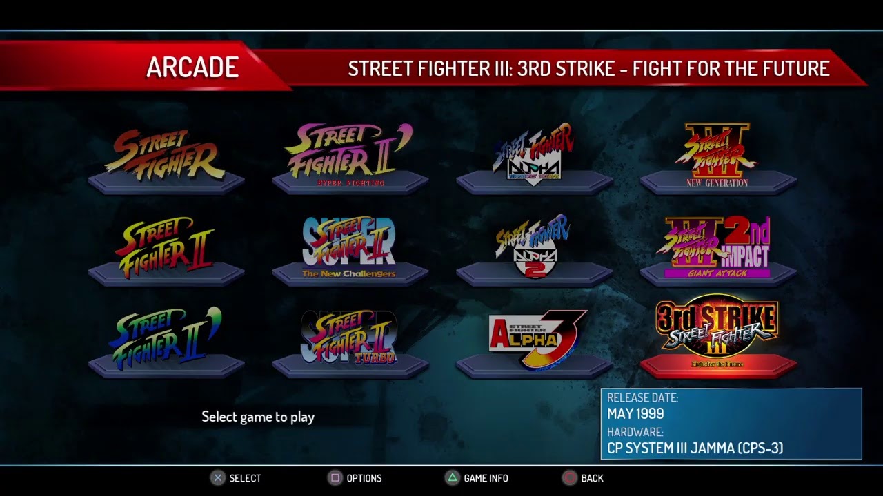 Street fighter 30th anniversary  collection ps4 , lets play it
