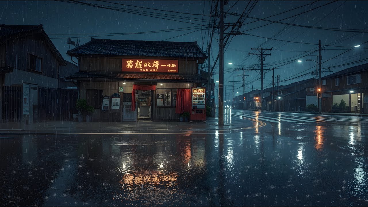 Rain Sounds in Tokyo 🌧️ Japanese Night Street with Lofi Music