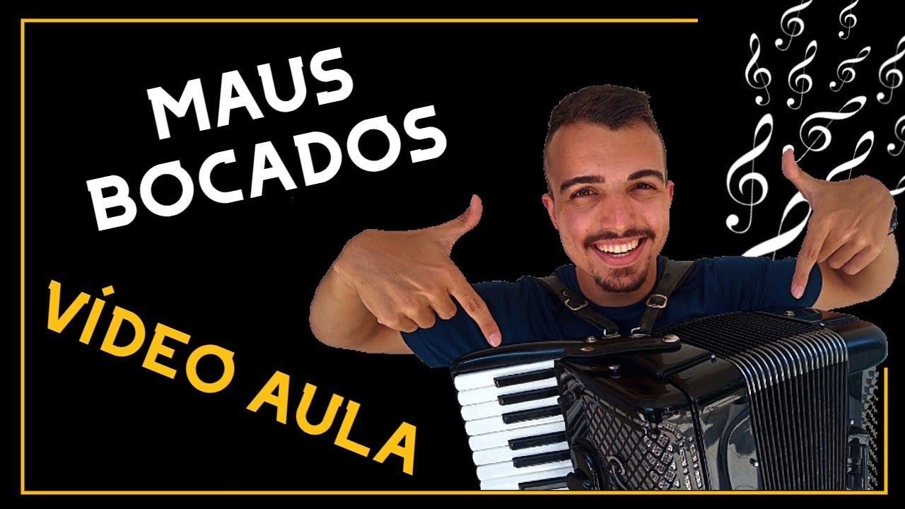 VÍDEO AULA - música MAUS BOCADOS no ACORDEON (Sanfona/gaita)