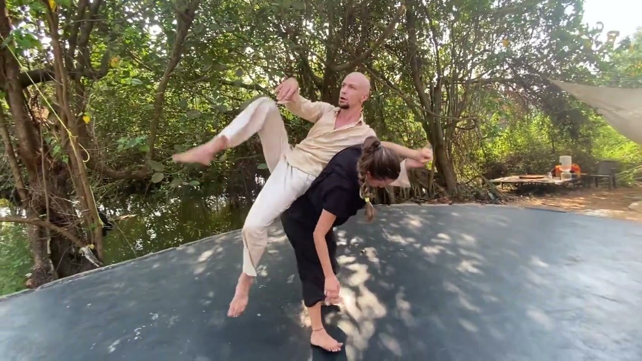 Contact improvisation with Ivan in Ash Arambol, Goa 2023