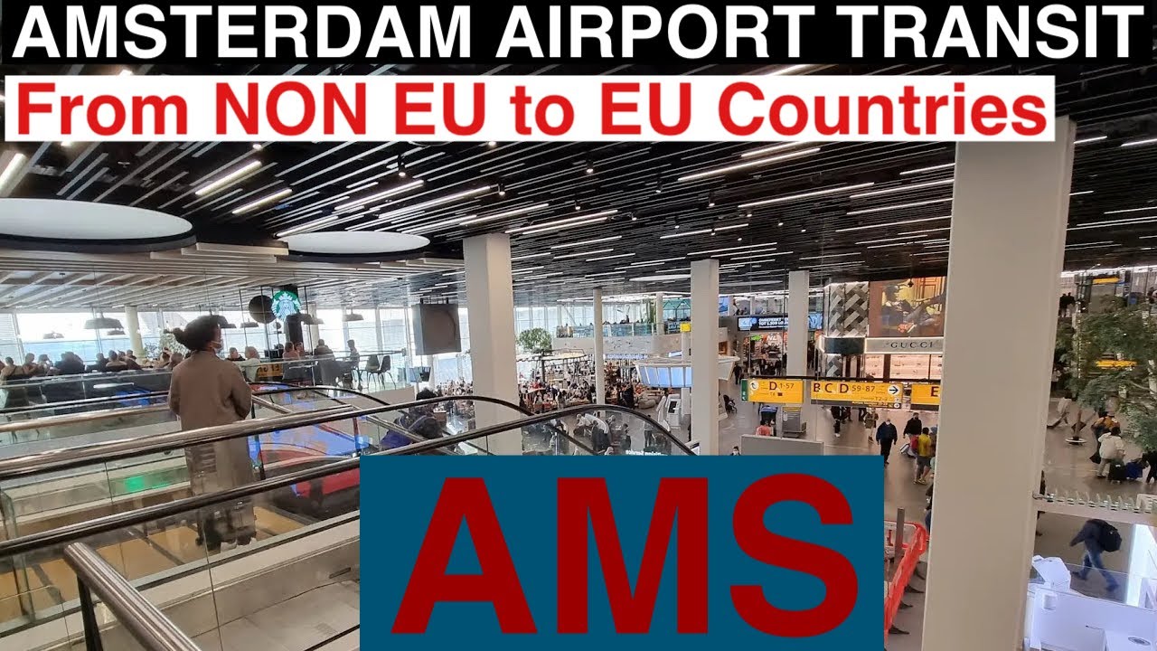 Amsterdam schiphol airport transfer(Non Schengen to Schengen) Full video