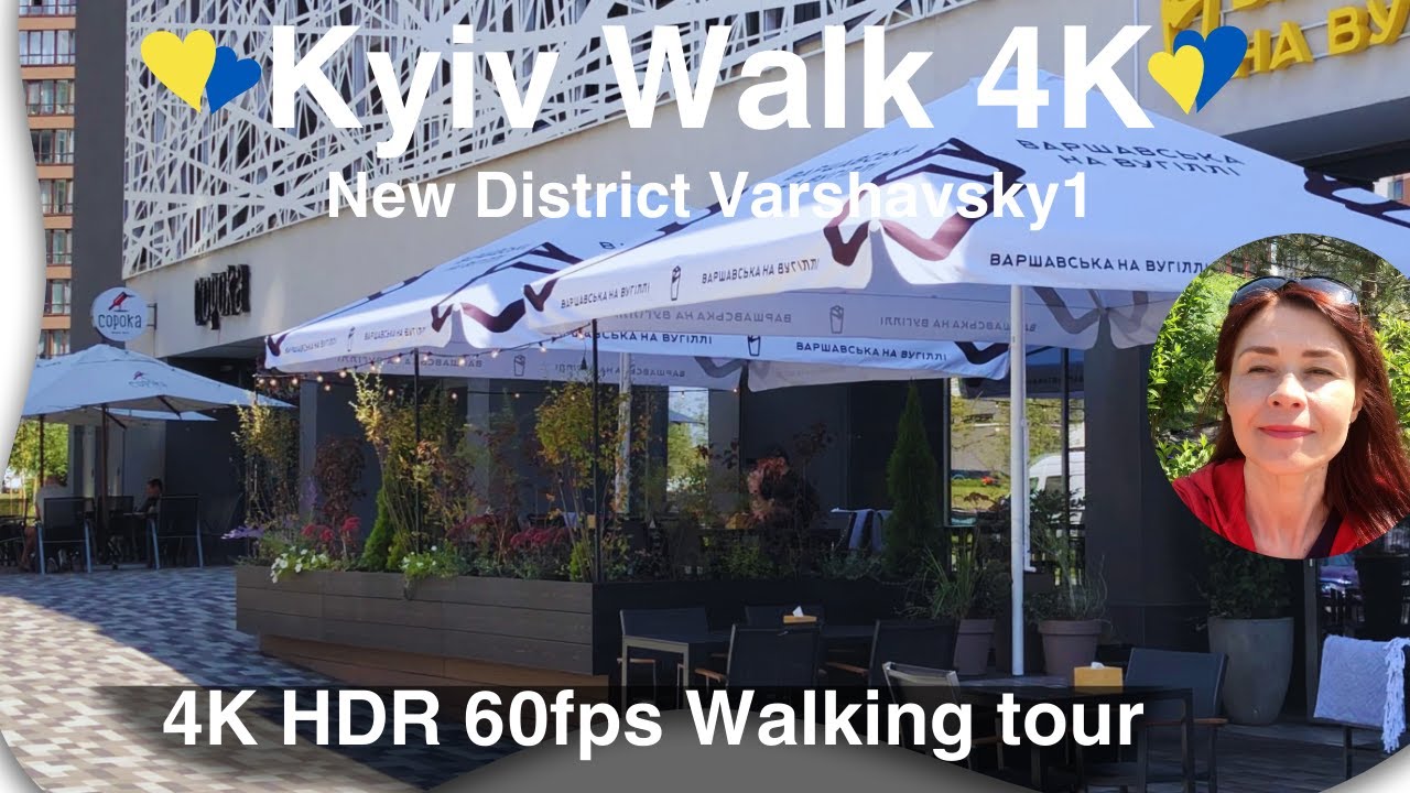 Ukraine 4K Kyiv Walking tour New Varshavsky1 August 2025. City Kyiv walk 4K. Ukraine vlog 4K 60 FPS