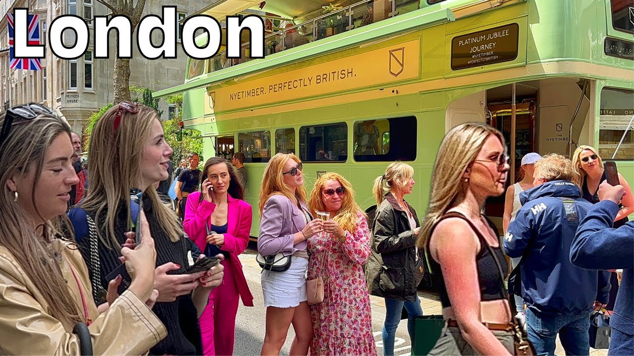Luxury London Walk, Streets party In St James&rsquo;s |London Summer Walk Tour, 4k HDR